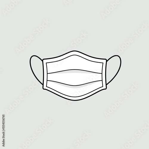 Medical Protective Mask Icon Flat Design Icon