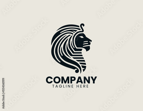 Majestic Lion Pharaoh Ancient Egyptian King Royal Power Vector Logo Design