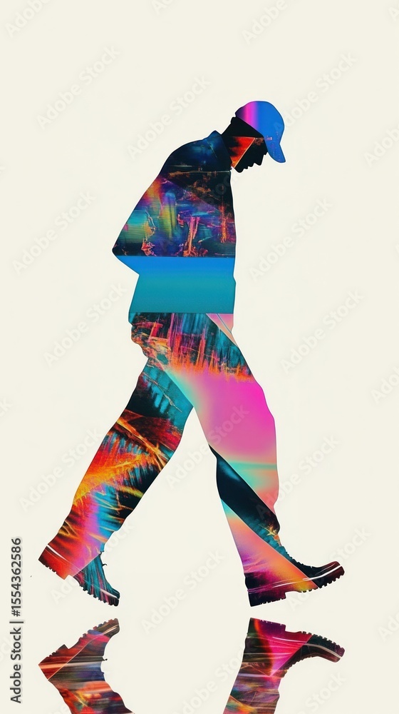 Obraz premium Illustration art recreation silhouette.
