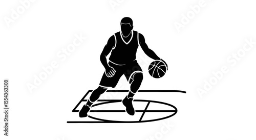 basketball on the basketball court