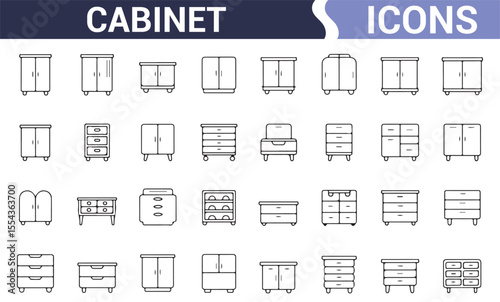 Icons of Cabinets and Storage Solutions for Home, Office, and Living Spaces

