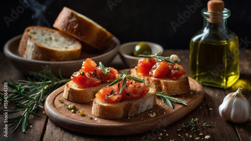 bruschetta_with_salmon, olive_oil_garlic_and_rosemary