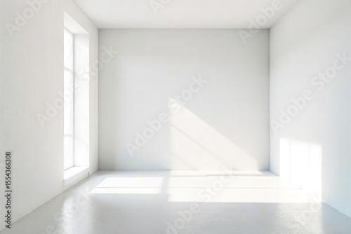 Wallpaper Mural A stark white room, empty and untouched, bathed in soft natural light, ready for life and experiences to fill it Perfect for minimalist, new beginnings, and potential concepts , stillness, wall Torontodigital.ca