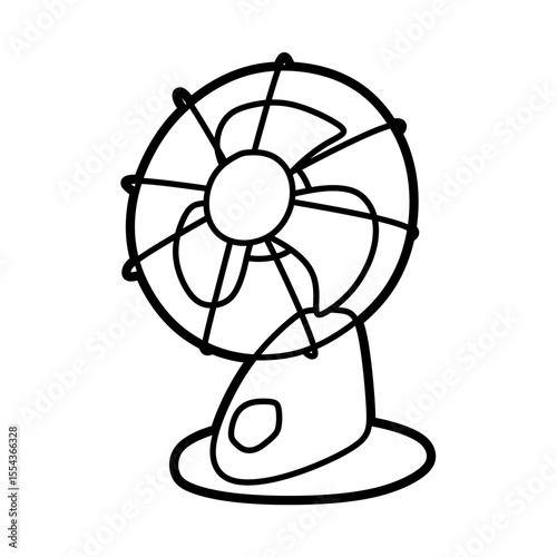 simple left facing table fan image