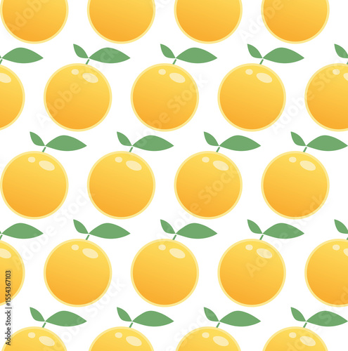 Seamless pattern with citrus fruits