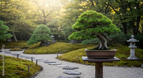 Bonsai tree in the garden