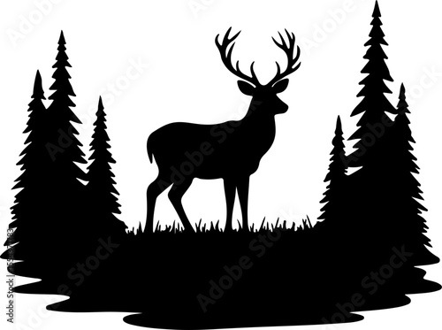 silhouette of a deer