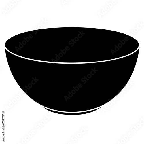 black bowl on white background