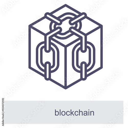 Blockchain Element For Design Graphic