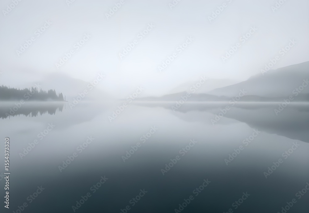 Naklejka premium fog on the river