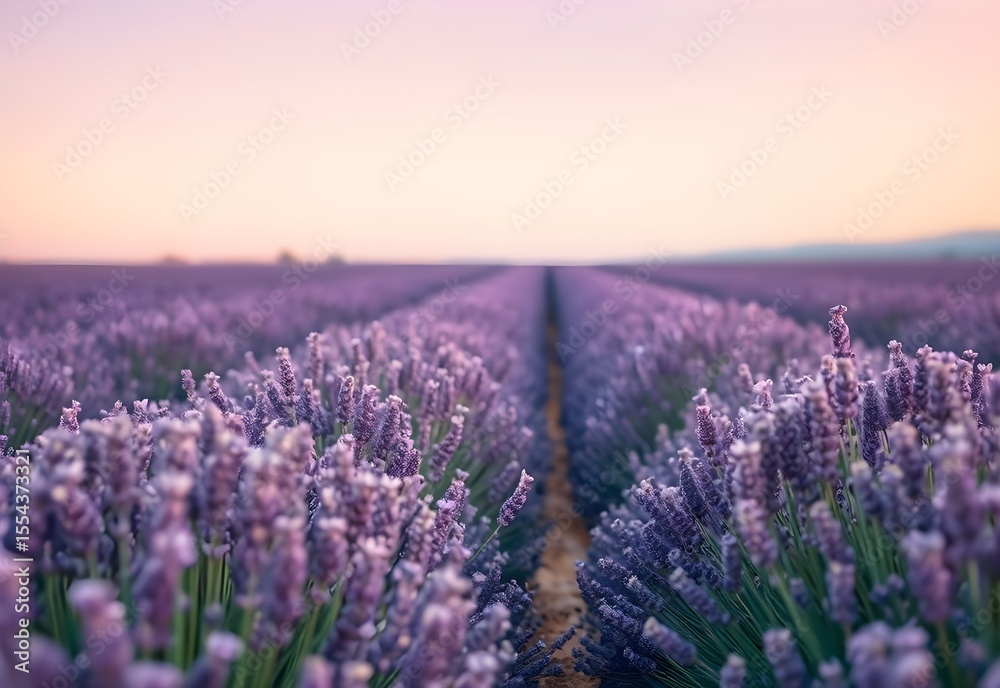 Fototapeta premium lavender field at sunset