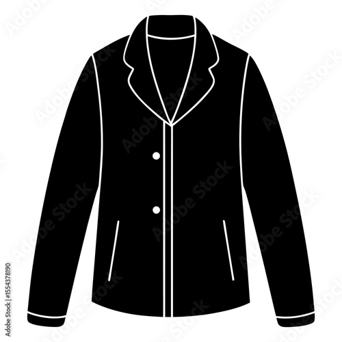 black jacket isolated on white background