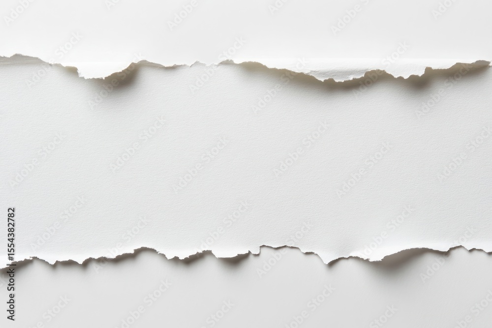 Fototapeta premium White paper tear background texture ripped.