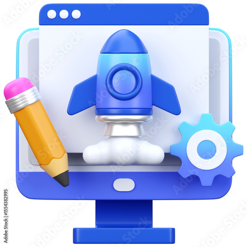 3d render creative business startup