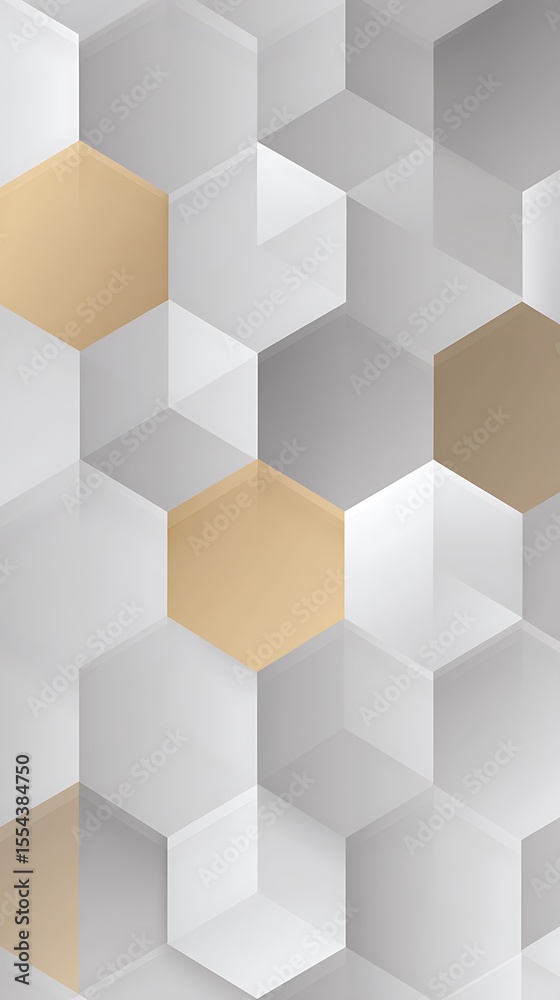 Obraz premium Abstract geometric pattern gray and gold