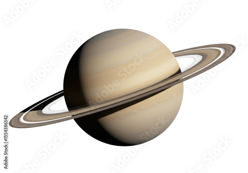 Fototapeta Naklejka Na Ścianę i Meble -  Isolated Detailed Vector Illustration of the Planet Saturn