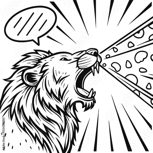 A striking black tribal vector illustration features a lion head mascot with wings, blending wild animal power with artistic feline design for a bold tattoo or logo