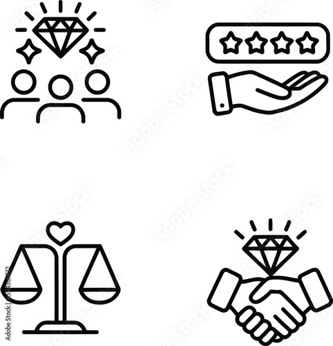 Quality, Trust, and Ethical Business Icons