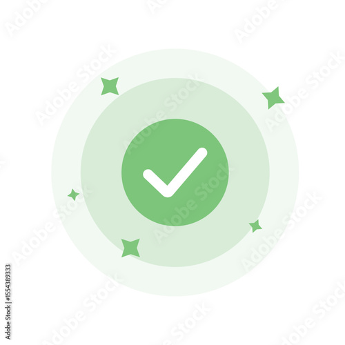 Green check mark icon vector. Confirm icon, order Confirm sign, accept symbol. Check Mark Icon Vector Template For Web, Mobile App. Checkmark vector Illustration.