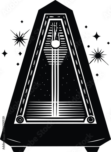 Silhouette of a Metronome