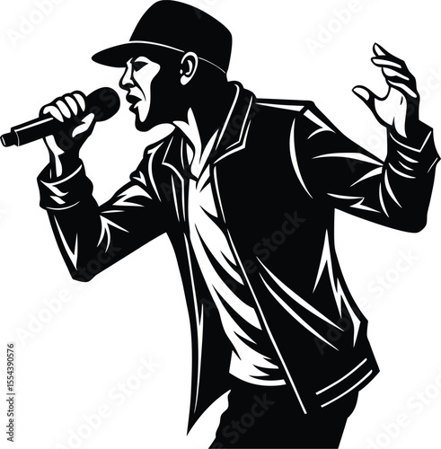 Silhouette of a Beatboxer