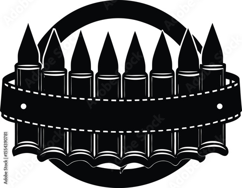 Silhouette of a Bullet Belt