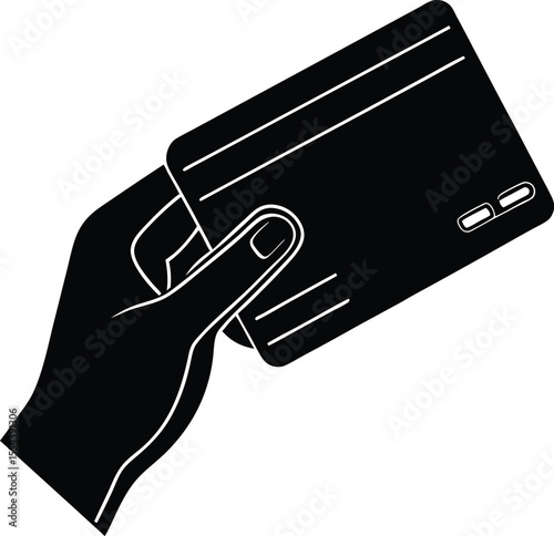 Silhouette of a Credit Card Swipe