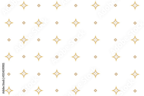 Thai silk pattern for clothing, woven fabric, Thai woven fabric, textile products, shirts, carpets, wallpapers, clothing, sarongs, batik, wrapping, embroidery, backgrounds, vector illustrations.
