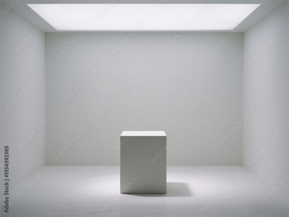 Fototapeta premium White Square Display Stand