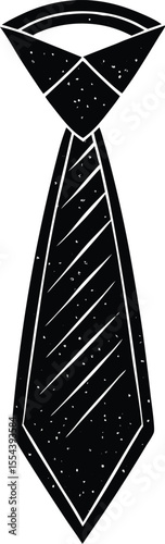 Silhouette of a Silk Tie