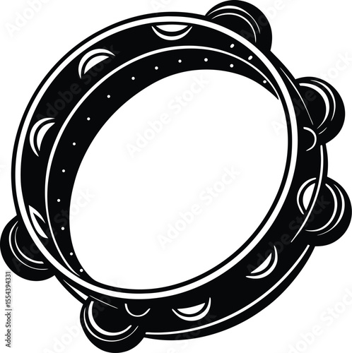 Silhouette of a Tambourine