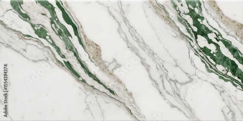 Natural high gloss marble texture surface with luxury green and white and brown combination