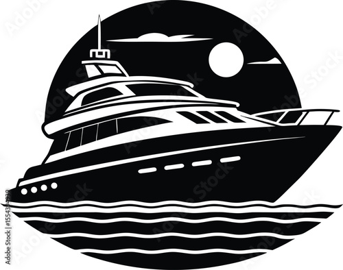 Silhouette of a Yacht
