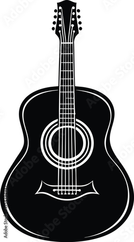 Silhouette of an Acoustic Guitar