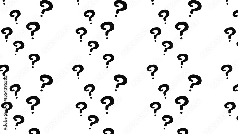 Obraz premium Seamless background illustration with question marks.