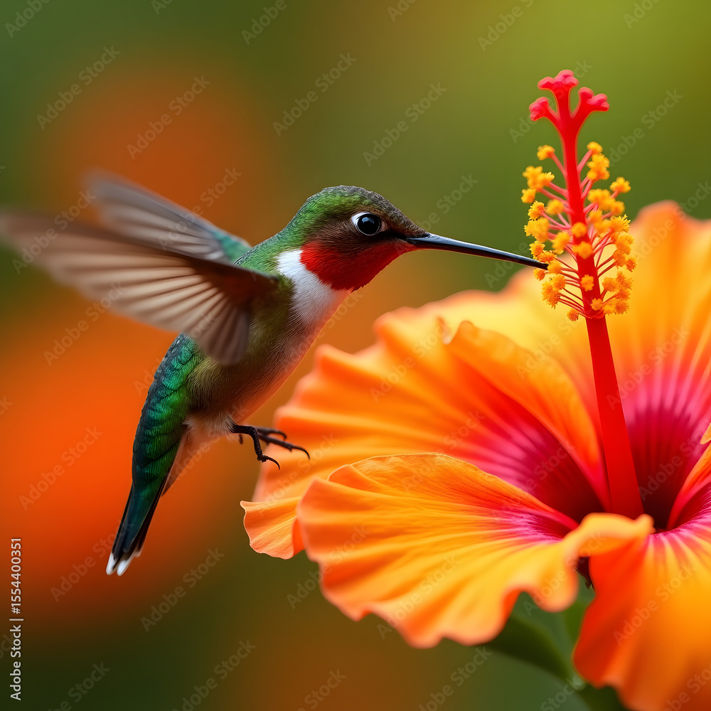 Naklejka premium hummingbird in flight- Best Hummingbird Flowers Top Plants That Attract Hummingbirds.png