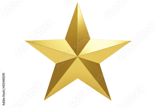 Isolated Simple Classic Golden Star Symbol