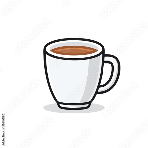 Simple Vector Cup Illustration with Thick Lines – Minimalist Logo Style Design Featuring Clean, Bold Cup Icon Perfect for Beverage Branding, Cafes, and Graphic Projects