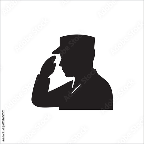 Memorial Day Soldier Saluting Icon