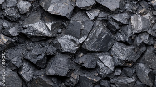 Close-up view of dark gray rocks