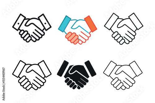Handshake icon set
