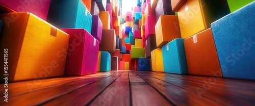 Colorful Cube Corridor