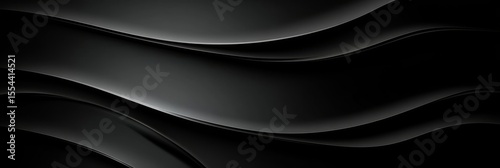 Elegant Black Background with Flowing Curves, Abstract Designs, and Modern Aesthetic for Art Lovers