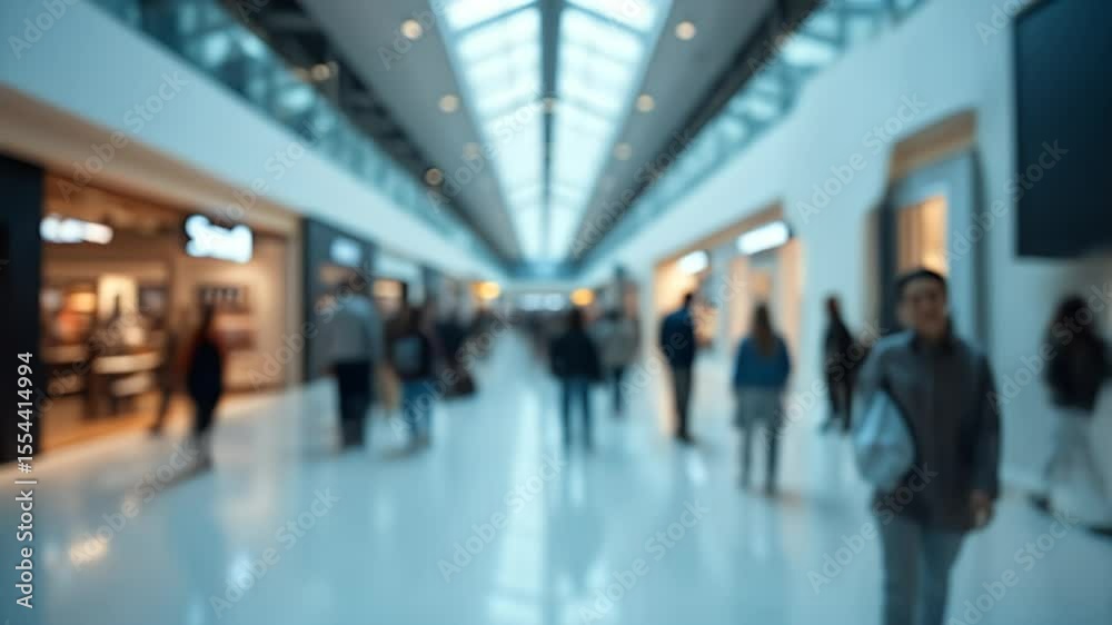 Blurred Background of People Walking Inside Mall Exhibition Store Blurred Background of People Walking Inside Mall Exhibition Store