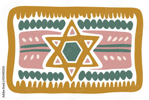 boho style pattern vector illustration star of david
