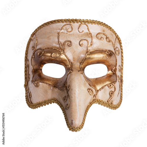 Vintage carnival mask with a long nose.