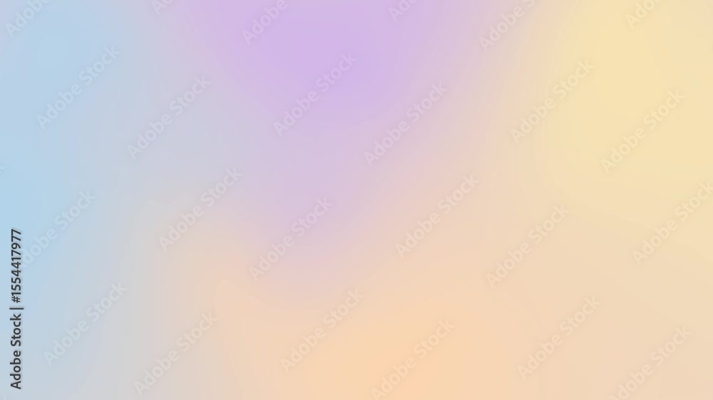 Loop yellow peach baby blue and lavender purple pastel color gradient seamless motion background