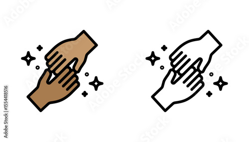 Give a helping human care for society icons symbol, social support vector graphic concept