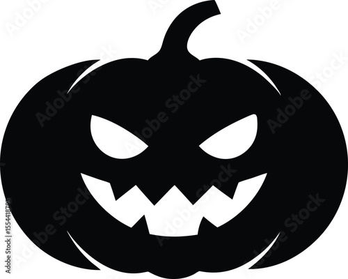  Halloween pumpkin silhouette collection. Vector illustration isolated on a white background