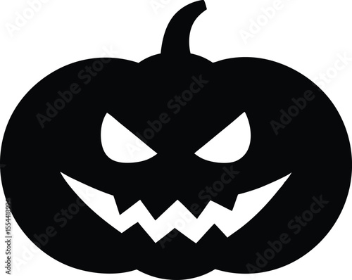  Halloween pumpkin silhouette collection. Vector illustration isolated on a white background